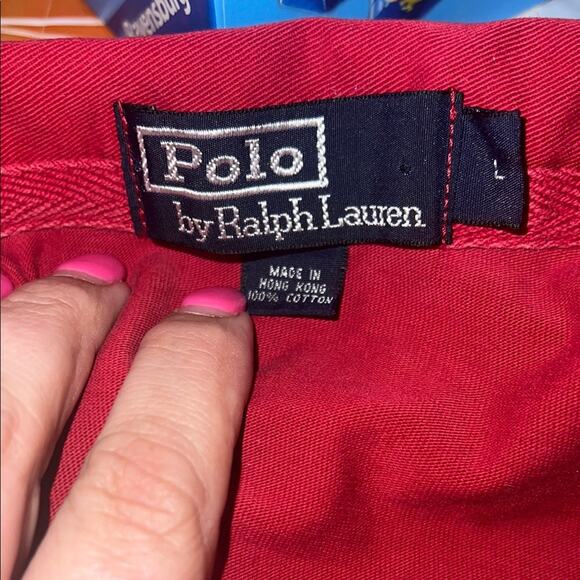 POLO RALPH LAUREN Red long sleeve rugby shirt L - Picture 2 of 6